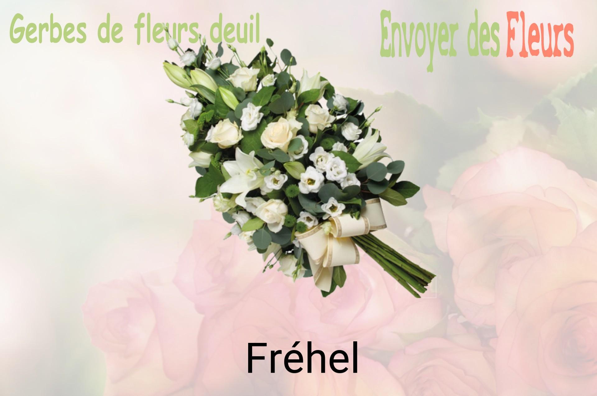 Gerbe de fleurs de deuil livrée à Fréhel